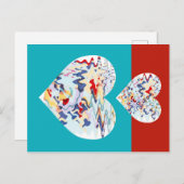 2溶融ハート ポストカード (正面/裏面)