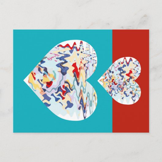 2溶融ハート ポストカード (正面)