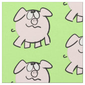 2漫画おもしろいイラストレーション豚Choose Color F ファブリック (クローズアップ)