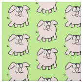 2漫画おもしろいイラストレーション豚Choose Color F ファブリック (見本)