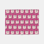 2漫画おもしろいイラストレーション豚Choose Color FB フリースブランケット (正面(横))