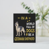 2犬でいっぱいの世界でドイツの羊飼いであること ポストカード (スタンド正面)