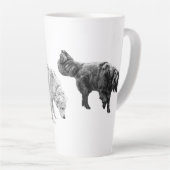 2犬のスニッファリ素晴らしー カフェラテマグ (右アングル)