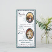 2犬クリスマスカードテンプレート シーズンカード (スタンド正面)