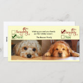 2犬クリスマスカード写真テンプレート シーズンカード (正面/裏面)