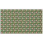 2犬写真トナカイのメリークリスマスグリーン大 テーブルクロス (正面(横))