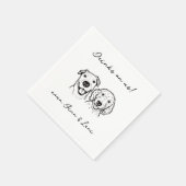 2犬顔犬バードリンクUsペットの結婚昼寝 スタンダードカクテルナプキン (角)