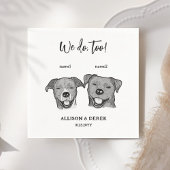 2犬顔私たちも結婚する スタンダードカクテルナプキン