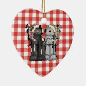 2猫のクリスマスのオーナメント セラミックオーナメント (右)