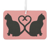 2猫ハートテールシルエットカーエアーフレッシュナー カーエアーフレッシュナー (裏面)