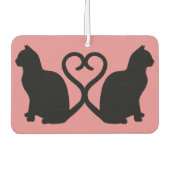 2猫ハートテールシルエットカーエアーフレッシュナー カーエアーフレッシュナー (正面)