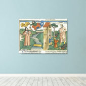 2王2 1-24エリヤは渦の中で天国に昇る キャンバスプリント (インサイチュ (ウッドフロア))