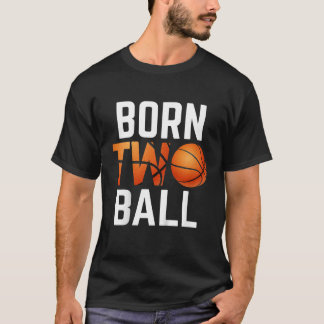 2球生まれバスケットボール2歳誕生日部 Tシャツ