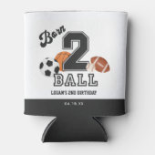 2生まれボールテーマボーイセカンド誕生日の好意 缶クーラー (正面)