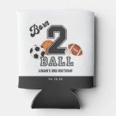 2生まれボールテーマボーイセカンド誕生日の好意 缶クーラー (裏面)