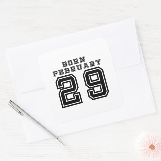 2生まれ月29日 スクエアシール (封筒)