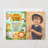 2生まれ Be Wild - Safari 2歳の誕生日(写真あり) 招待状 (正面)