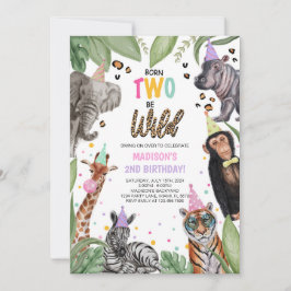 2生まれBe Wild Safari 2nd Birthday 招待状