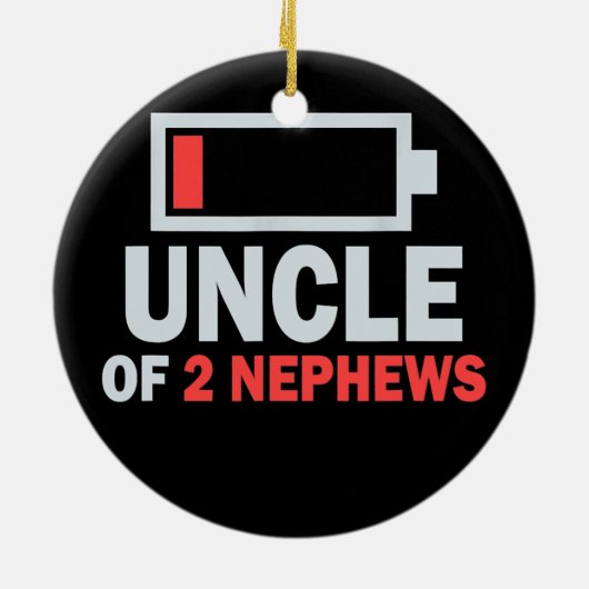 2甥の叔父のアイディア甥の叔父の日 セラミックオーナメント (裏面)