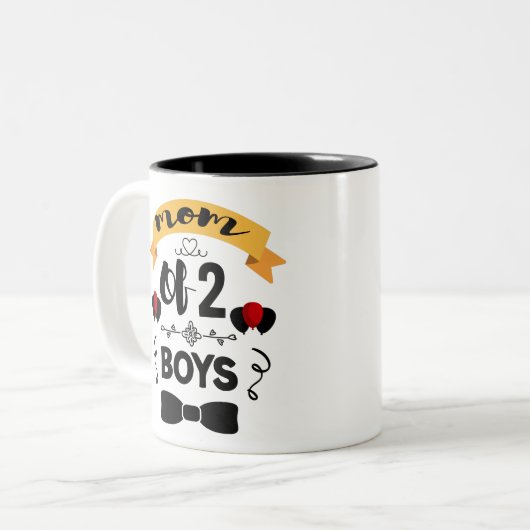 2男の子の母の母からの贈り物2021日 ツートーンマグカップ (正面左)