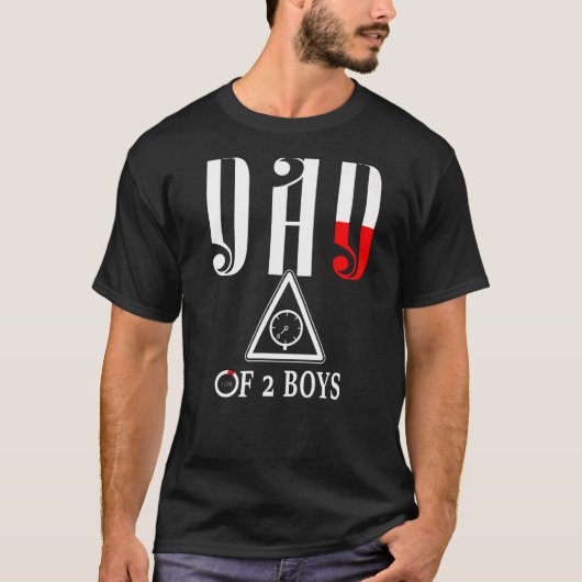 2男の子の父または2子供の祖父のメンズパパ11 Tシャツ (正面)