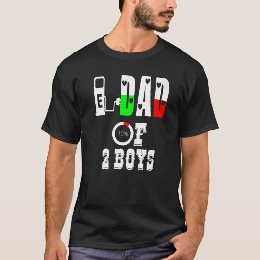 2男の子の父または2子供の祖父のメンズパパ5 Tシャツ (正面)