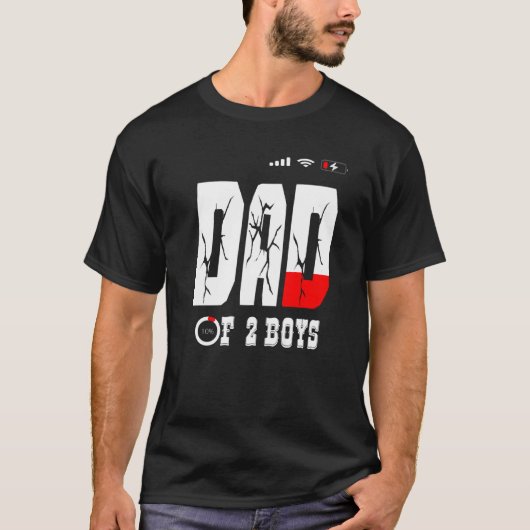 2男の子の父または2子供の祖父のメンズパパ8 Tシャツ (正面)