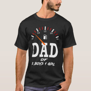 2男の子1女の子の父または3のおじいちゃんのメンズパパ Tシャツ