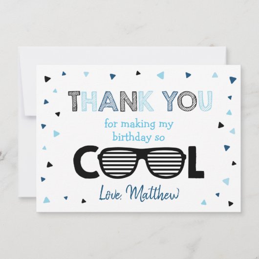 2男クール子サマー誕生日ありがとう サンキューカード (正面)