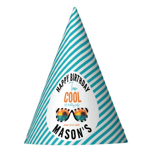 2男クール子2歳の誕生日パーティー パーティーハット (正面)