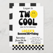 2男クール子2歳の誕生日パーティー 招待状 (正面/裏面)