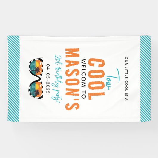 2男クール子2歳の誕生日パーティー 横断幕 (横)