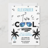 2男クール子2nd夏誕生日サングラス 招待状 (正面)
