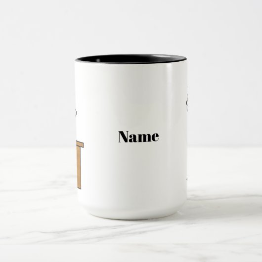 2男性の漫画のバーテンダーマグ名前を追加 マグカップ (中央)