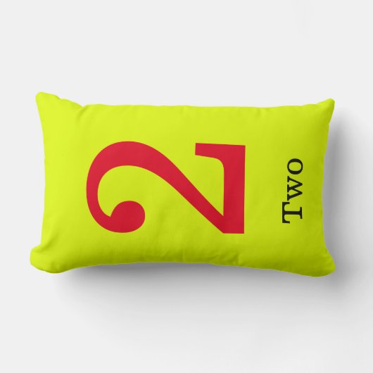 2番の黄色い枕 ランバークッション (正面)