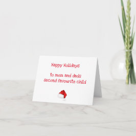 2番目に愛されている子供 - 面白いクリスマス兄弟姉妹 カード