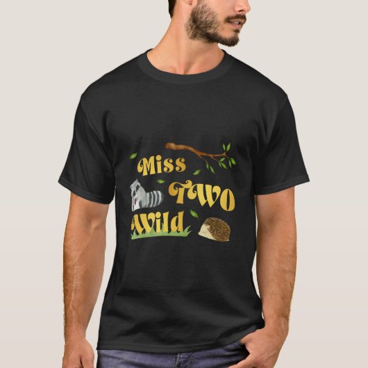 2番目のアライグマMs Two Wild Forest Animal Py Tシャツ (正面)