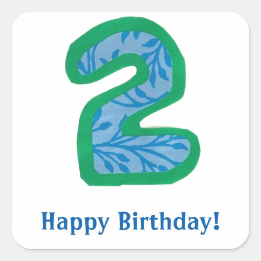 2番目のステッカー スクエアシール (正面)