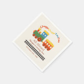 2番目のバースデーカラフルトレインチュガチョオ2 スタンダードカクテルナプキン (角)