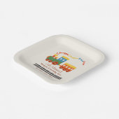 2番目のバースデーカラフルトレインチュガチョオ2 ペーパープレート (傾斜あり)