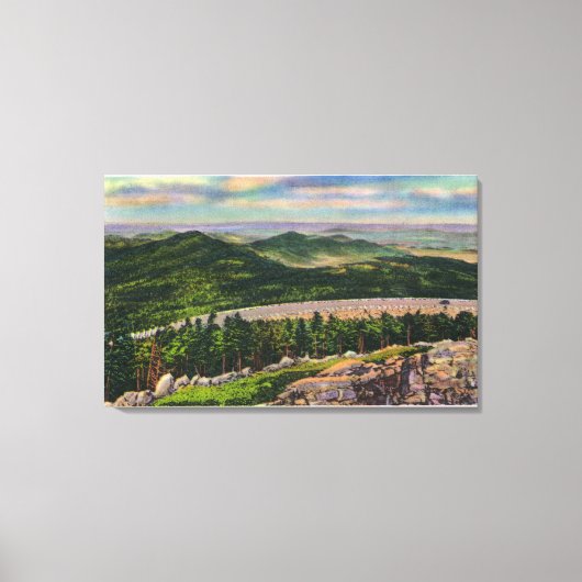 2番目のヘアピンの表示メモリアルHwyをオンにする キャンバスプリント (正面)