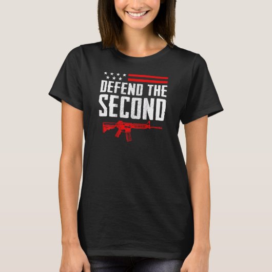 2番目の修正プロガン米国Ar15リフルを守る Tシャツ (正面)