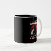 2番目の守護天使の私の最初の天使の上にやめB ツートーンマグカップ (正面右)