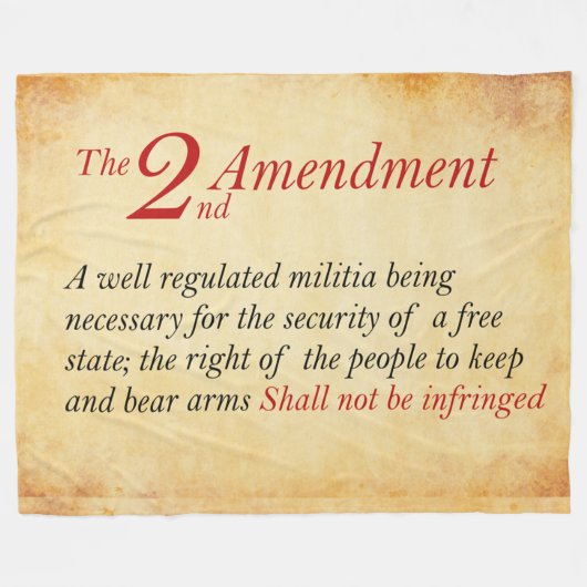 2番目の改正は、戦うには古すぎる、あまりにも誇りを持ったに走 フリースブランケット (正面(横))