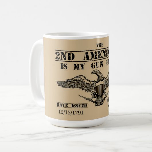 2番目の補正は私の銃の許可MUG 21 コーヒーマグカップ (正面左)