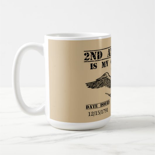 2番目の補正は私の銃の許可MUG 21 コーヒーマグカップ (左)