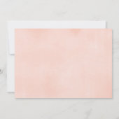 2番目の誕生日の女の子、赤面ピンク金ゴールドフローラ写真 招待状 (裏面)