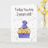 2番目の誕生日カーカスタマイズド –  カード (黄色い花)