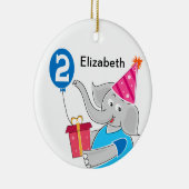 2番目の誕生日ゾウ セラミックオーナメント (右)