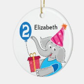 2番目の誕生日ゾウ セラミックオーナメント (左)